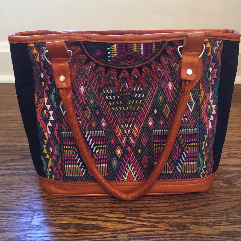 Colorful Handmade Huipil Handbag